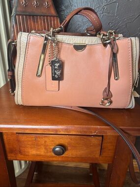 Coach Colorblock Mixed Leather Dreamer 28 Satchel - Style 31633